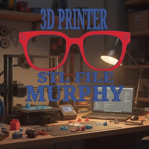 Fichier STL pour monture de lunettes Murphy pour impression 3D (téléchargement numérique)