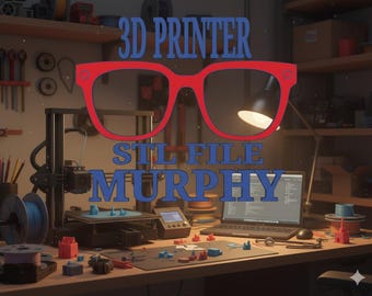 Murphy Eyeglasses Topper STL File for 3D Printing (Digital Download)