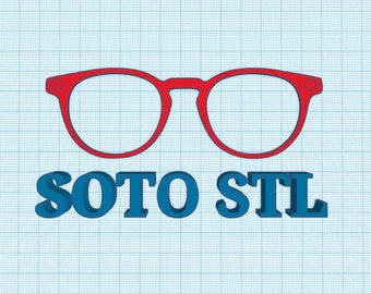 SOTO TOPPER STL File for 3D Printing, Digital Download, stl, Eyeglasses stl, Eyeglasses Frame, Glasses, Eyewear, Topper,