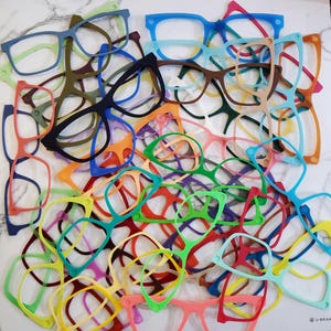 1 COLOR 3D Printed Magnetic Glasses Topper Blank with Magnets INSTALLED Pair Compatible New Colors!!!!