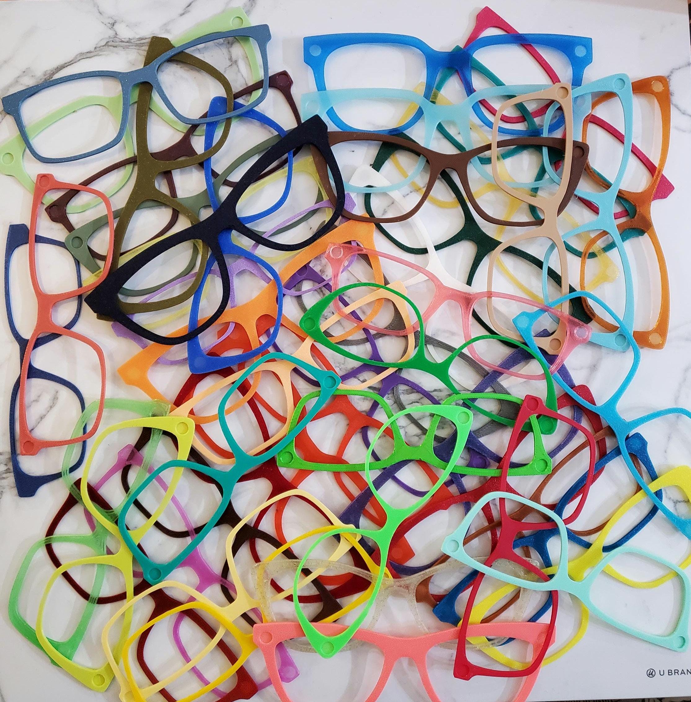 1 par de gafas magnéticas impresas en 3D en color en blanco con imanes instalados, ¡¡¡Nuevos colores compatibles!!!