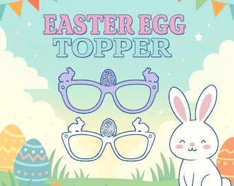 1 3D Printed EASTER EGG Topper Magnetic Glasses Toppers with Magnets