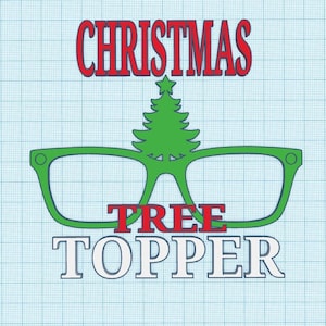 1 Toppers de lunettes magnétiques ARBRE DE NOËL imprimés en 3D transparents avec aimants