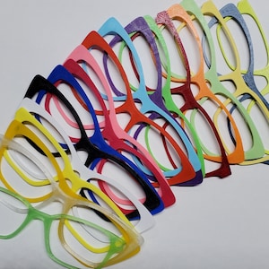 Bundle 5 or 10 Random COLOR 3D Printed Magnetic Glasses Topper Blank with Magnets INSTALLED Pair Compatible.