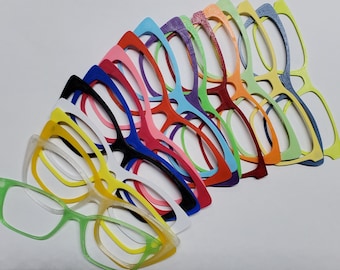 Bundle 5 or 10 Random COLOR 3D Printed Magnetic Glasses Topper Blank with Magnets INSTALLED Pair Compatible New Colors!!!!