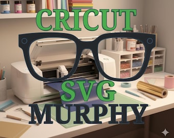 Archivo SVG de adorno para gafas Murphy: compatible con Cricut (descarga digital)
