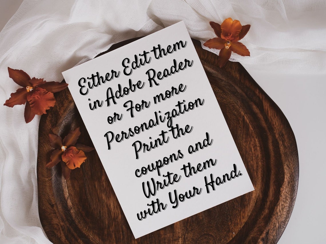 Printable coupon book template Coupon Book Editable coupon | Etsy