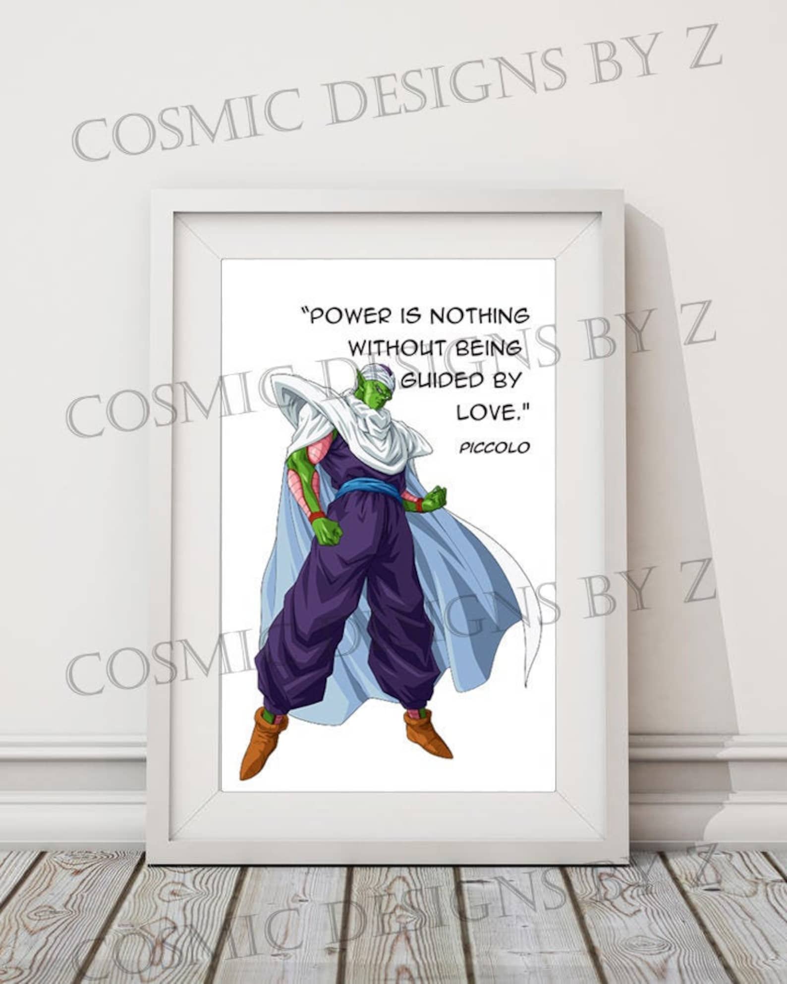 DBZ Piccolo Inspirational Quote Digital Print Etsy