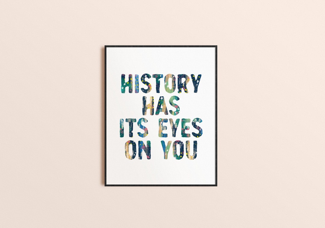 History Has Its Eyes on You Hamilton Broadway Poster Musical Lyrics Etsy