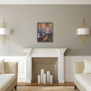 Cowboy Coffee Leinwanddruck: Rustikale Lagerfeuerkunst