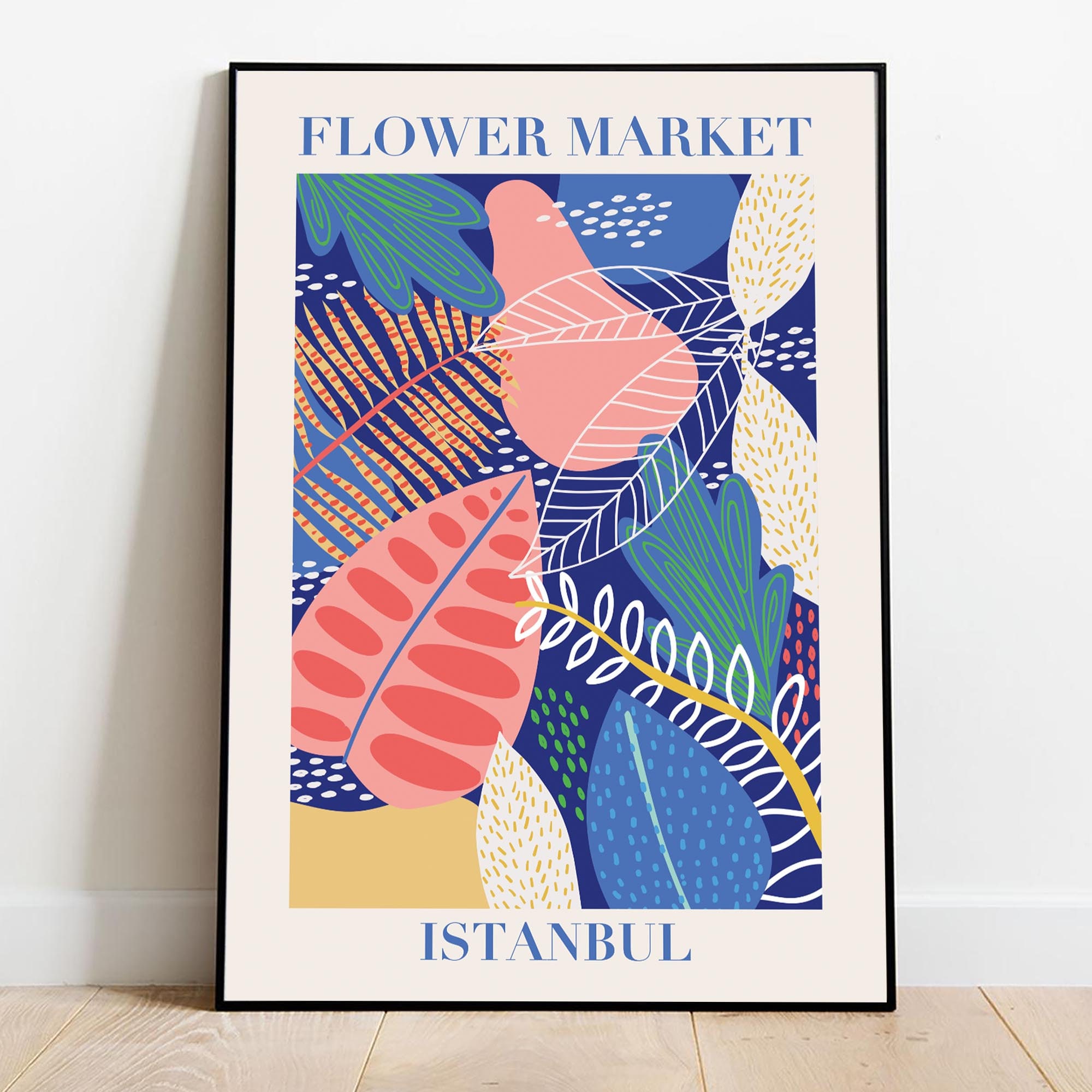 Flower Market Poster Istanbul Flower Market Print Flower Etsy