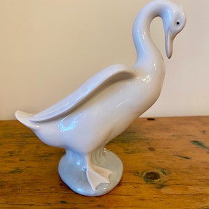Vintage 1978 Nao by Lladro Goose, Lladro Duck looking Back, Antique Lladro Spanish Figurine, Lladro Ceramic