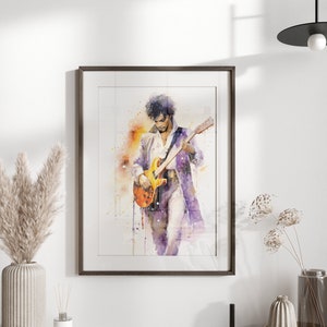 Purple Rain Prince Print - Music Art, Pop Art Portrait of Musical Icon, Embrace Prince's Legacy: Abstract Poster