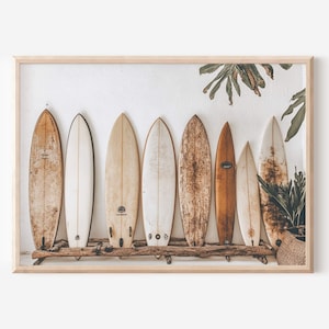 Surfboard Wall Art, DIGITAL DOWNLOAD, Surfboard Beach Ocean, Beachy Wall Art, Minimalist Modern Art Coastal Room Decor, Surf Wall Art