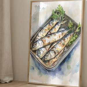 Fish Print, Fish Wall Art, Coastal Wall Art, Beachy Wall Art, Minimalist Modern Art Coastal Room Decor, Beach Home Decor, Fishing Art