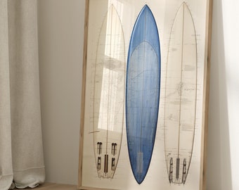 Surfboard Wall Art, Coastal Wall Art, Beachy Wall Art, Vintage Surfboard Beach Ocean, Photography Prints, Coastal Room Decor, Unframed