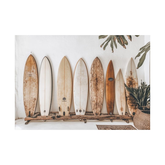 Surfboard Wall Art, Surfboard Beach Ocean, Beachy Wall Art