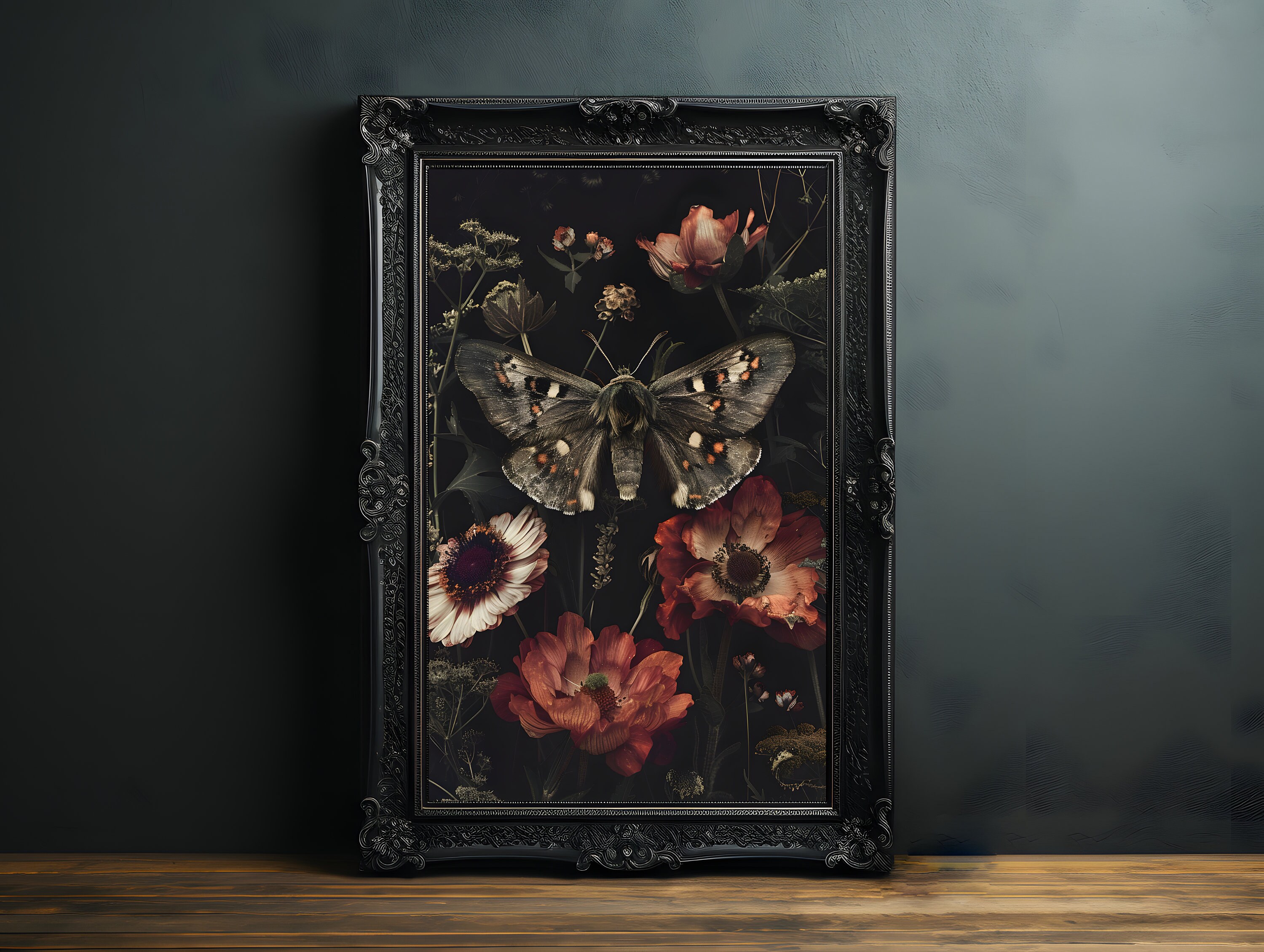 Dark Academia Decor Moth Art Print for Room Decor, Weirdcore Wall Art ...
