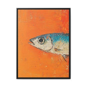 Quadro murale con pesci colorati, stampa su tela incorniciata, vivace arredamento per la casa, opera d'arte ispirata all'oceano, perfetta per la casa sulla spiaggia, formato extra large, 30x40