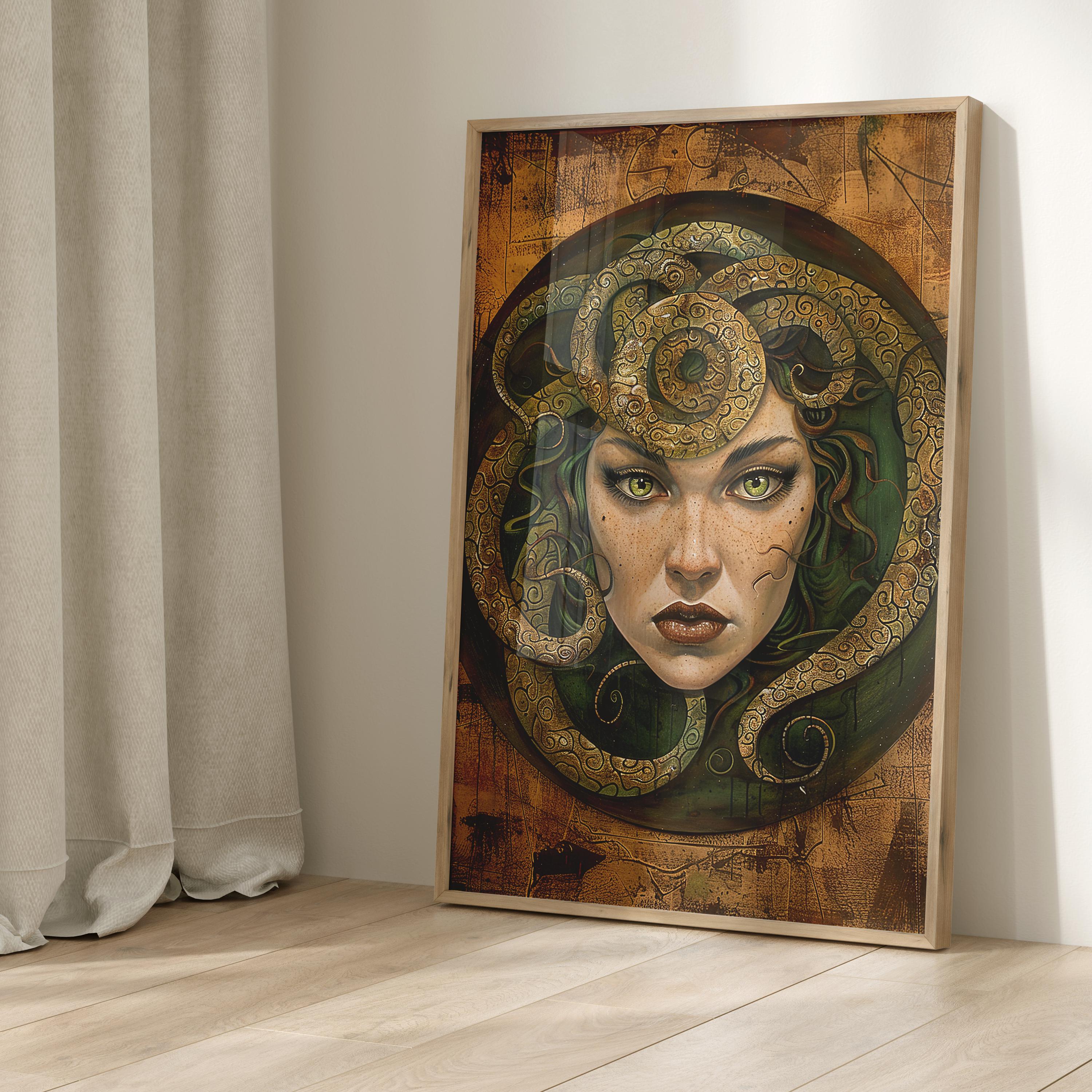 Nouveau Art, Greek Mythology Art, Medusa Greek Mythology Wall Art