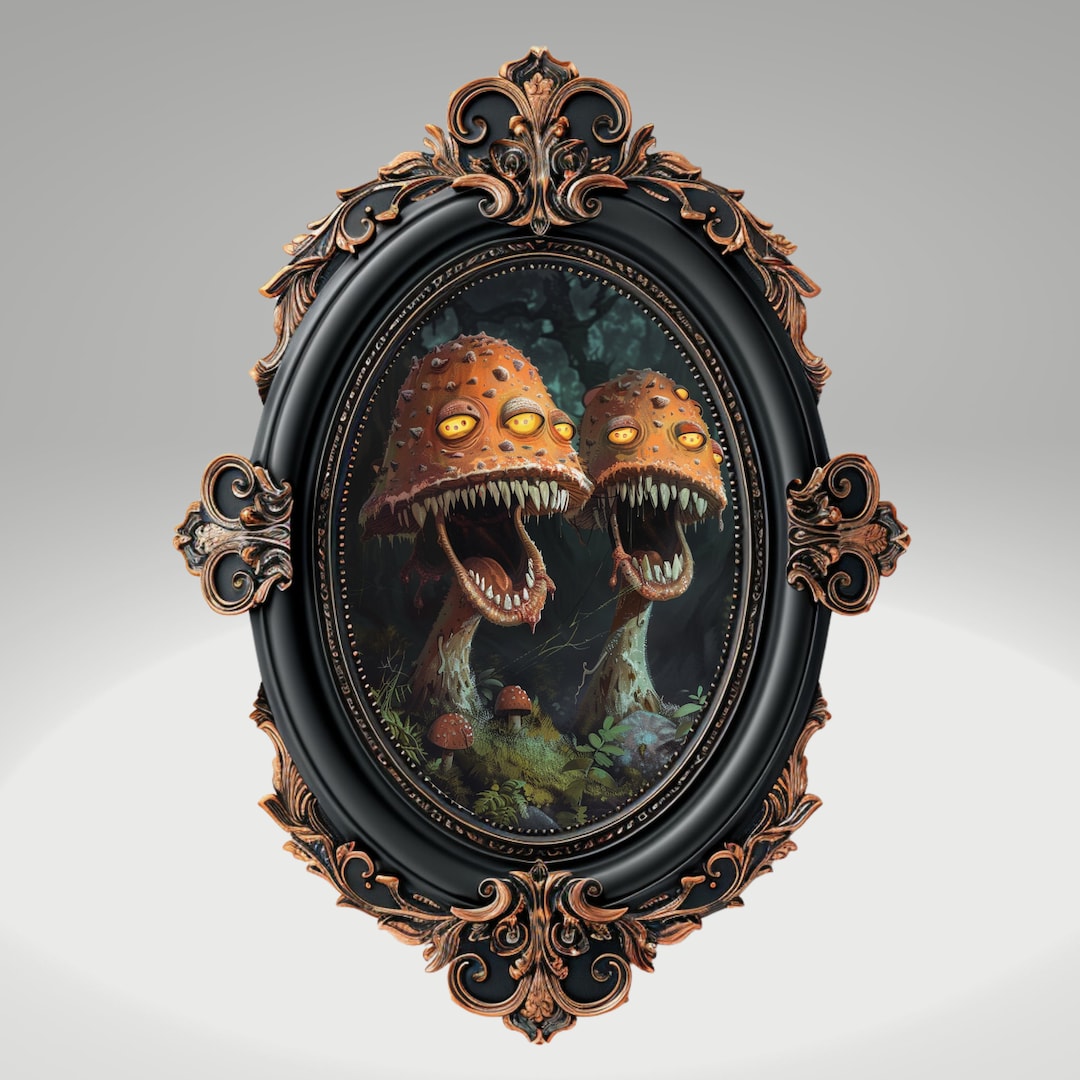 ホラーキノコの奇妙な装飾、キノコアート「不気味なキノコ」、不気味な