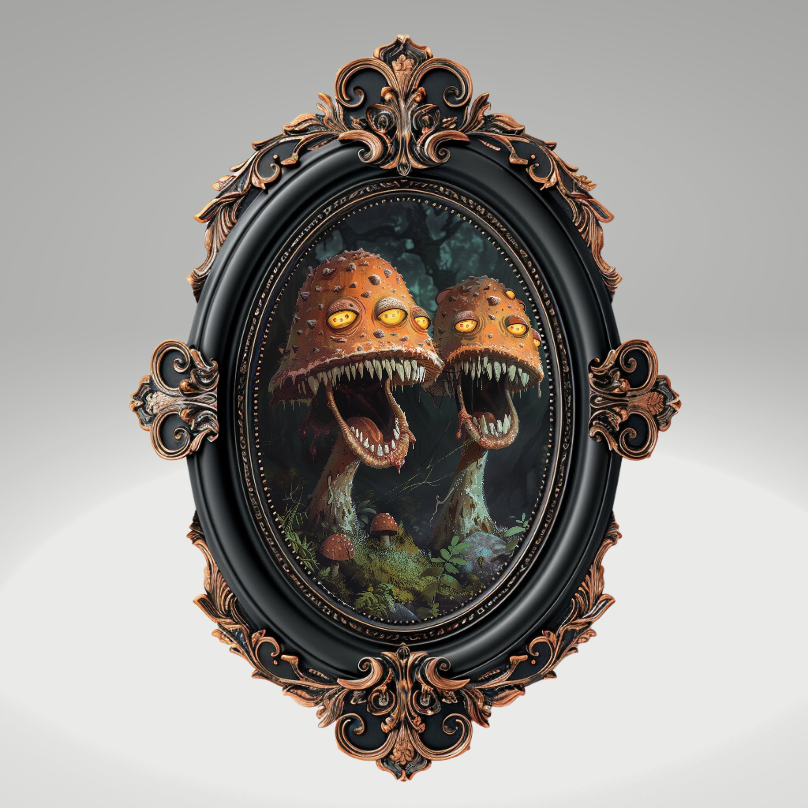 ホラーキノコ ウィアードコア デコレーション、キノコアート「不気味な