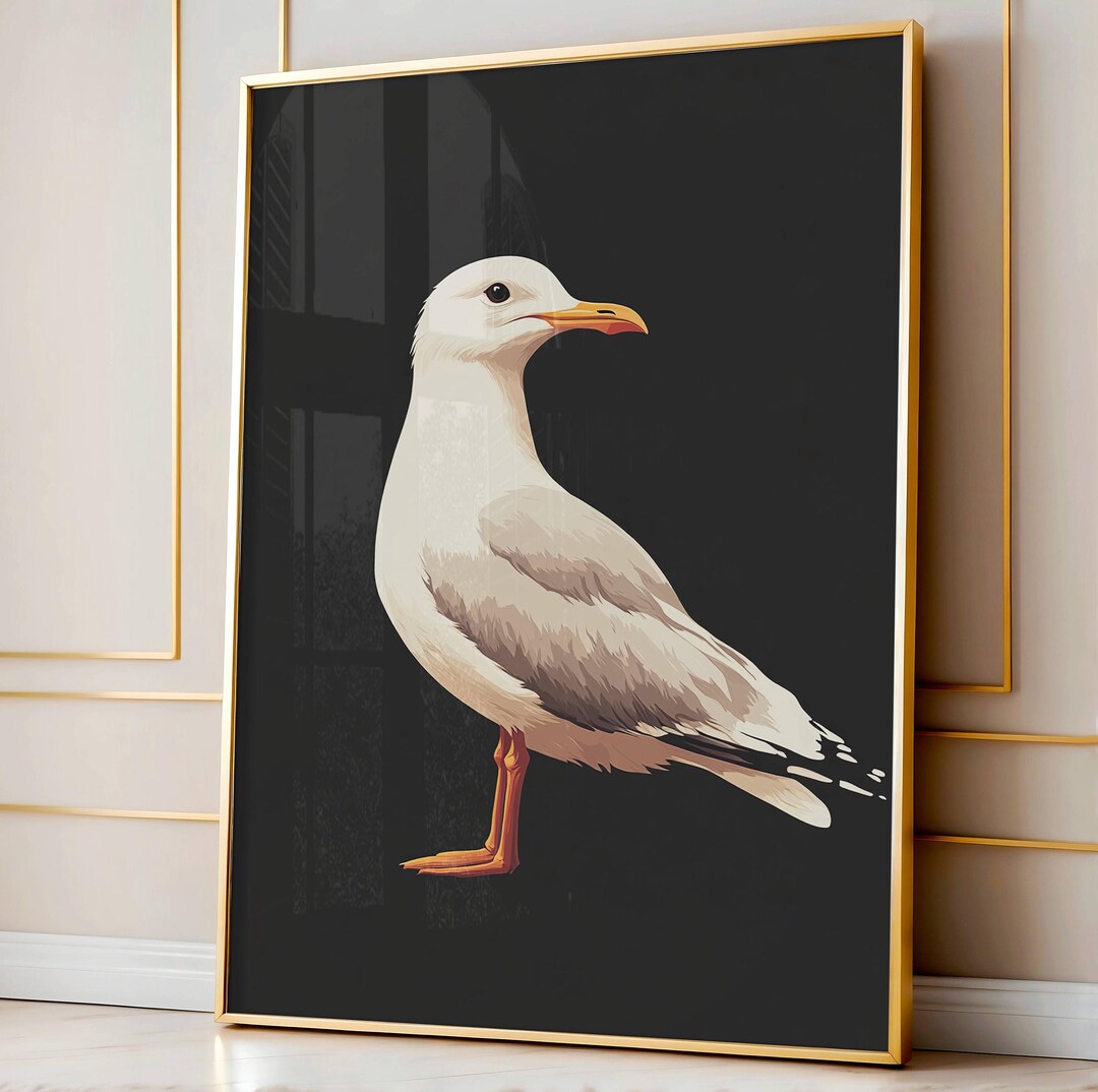 Seagull Art Print, Coastal Beach Wall Art, Summer Decor, Beachy Decor ...