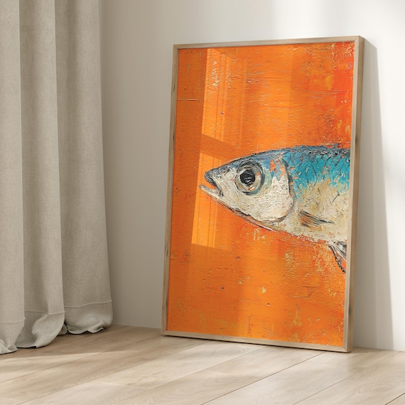 Trout Wall Art Print, Fishing Decor, Coastal Fish Art, Fisherman Gift, Lake House Wall Art, Unframed