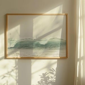 Ocean Waves Wall Art, Coastal Photography Print, Large Beach House Decor, Surf Poster, Boho Nautical Art image 5