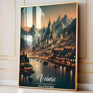 Velaris Print, Acotar Print, A Court of Thorns and Roses, Velaris Art Print, Night Court Printed Poster, Wall Art
