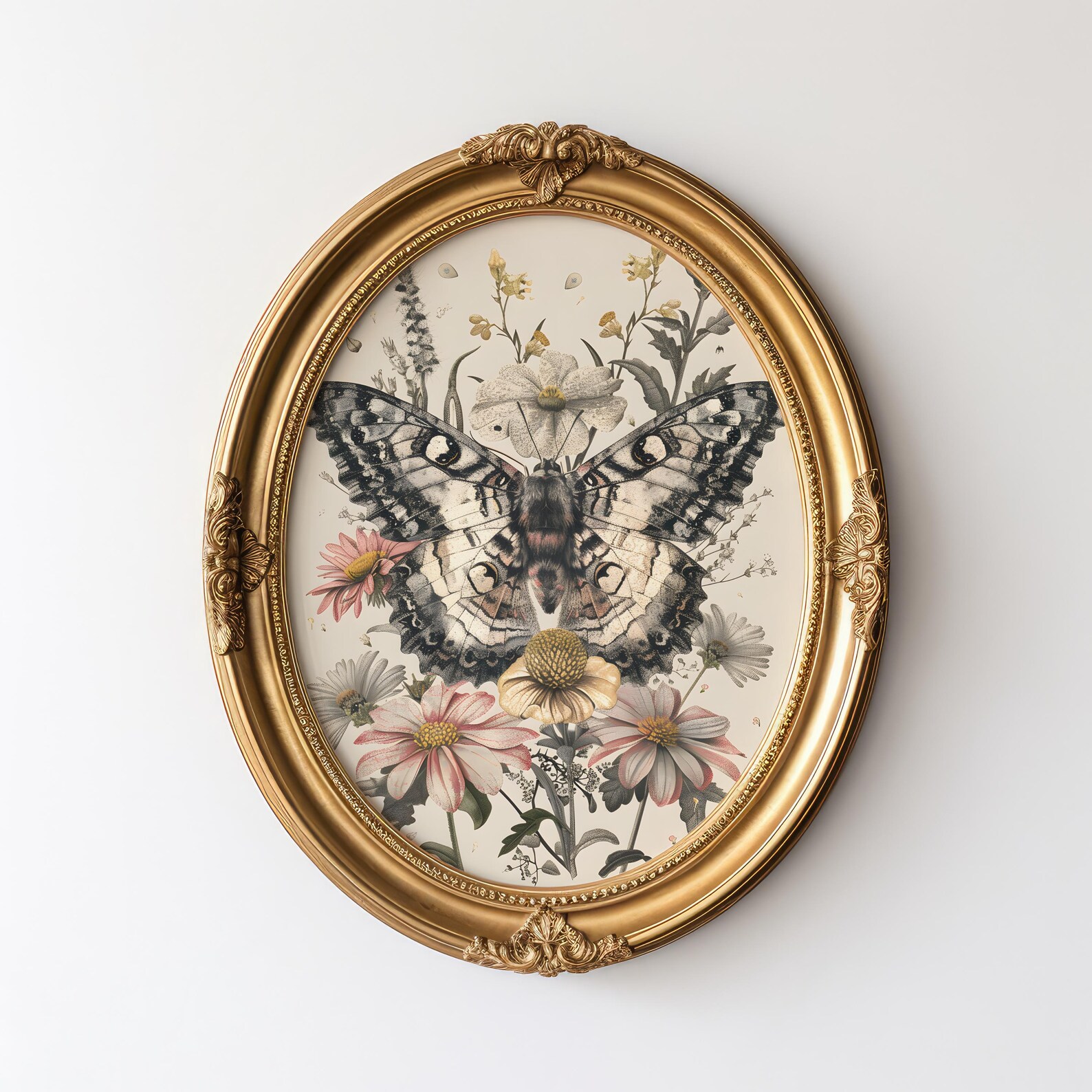 Dark Academia Decor Moth Art Print ONLY for Room Decor, Weirdcore Wall ...