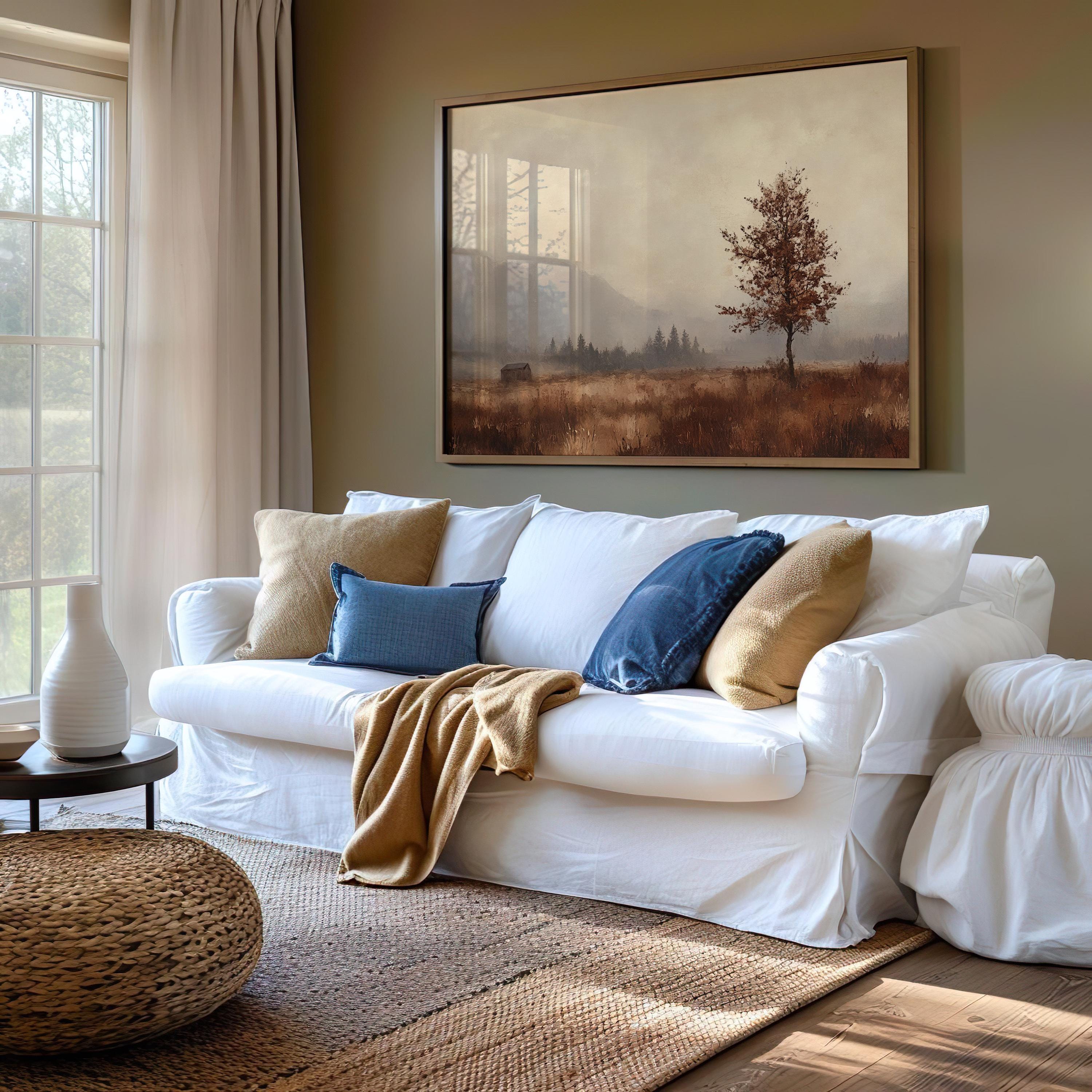 Autumn Forest Art Print, Moody Fall Landscape Wall Art, Dark Academia ...