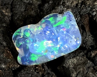 2 Karat AAA Qualität Blaues Feuer Natürlicher äthiopischer Opal polnisch roh, Welo Feueropal, roher Edelstein, 11x8x5 MM Crystal Opal roh für die Schmuckherstellung