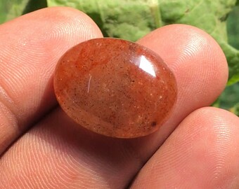 Magnifique cabochon ovale en quartz à fraise naturelle 24,30 cts, 22x18x7 mm, pierre précieuse en vrac pour la fabrication de bijoux