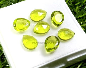 ペリドット 3 x 5 mm、4 x 6 mm、5 x 7 mm、5 x 8 mm ペアローズカット