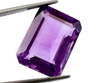 100% Natural Amethyst Octagon Shape Cut Gemstone 15x11.5x7 MM 8.60 Cts - AAA Quality Loose Amethyst Gemstone For Jewelry Making