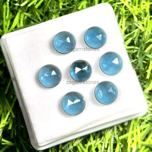 London Blue Topaz 3 mm, 4 mm, 5 mm, 6 mm Round Rose Cut AAA Quality Handmade Calibrated Gemstone For Jewelry Making & Gift