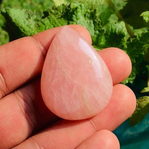 109.45 Cts BIG SIZE Natürlicher Rosenquarz Birnenform Cabochon 45x34x10 mm AAA Qualität Loser Edelstein für Schmuckherstellung & Geschenk