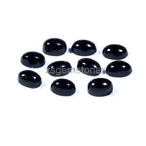 Natural Black Onyx 3x5mm 4x6mm 5x7mm Oval Shape Cabochon AAA Quality Onyx Gemstone For Jewelry Making & Gift