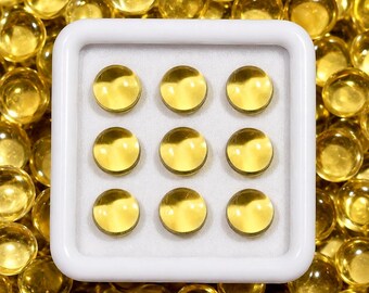 Citrine Round Cabochon, 3mm–6mm, Gemstone for Jewelry Making