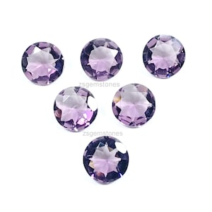 Amethyst 3 mm 4 mm 5 mm 6 mm runde Form facettierte AAA-Qualität handgemachter kalibrierter Edelstein für Schmuckherstellung & Geschenk