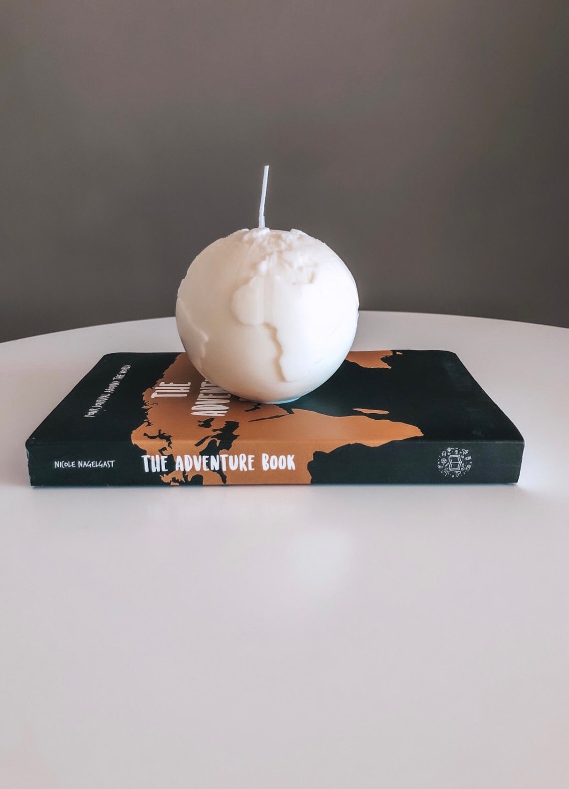 Globe Candle 3D Globe Soy Wax Candle Sculptural Candle Etsy