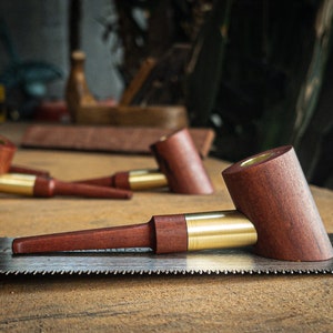Premium Pipe with Carbon Filter - Handmade from Wood in Reverse Poker Style - Perfect Gift for Tobacco and Herb Pipe Smokers - SCHMAUCH®