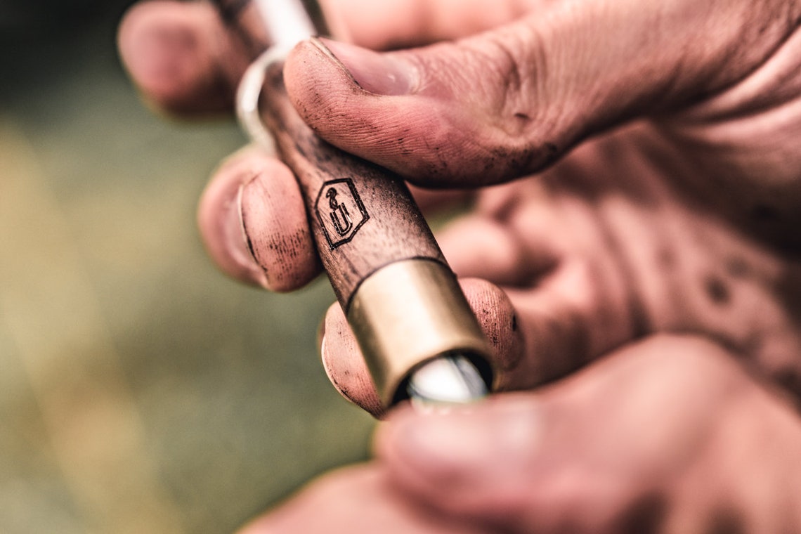 Wooden Glass Blunt for Herbs and Tobacco With Charcoal Filter Etsy