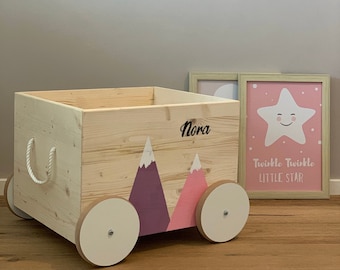 Personalized wooden trolley for children