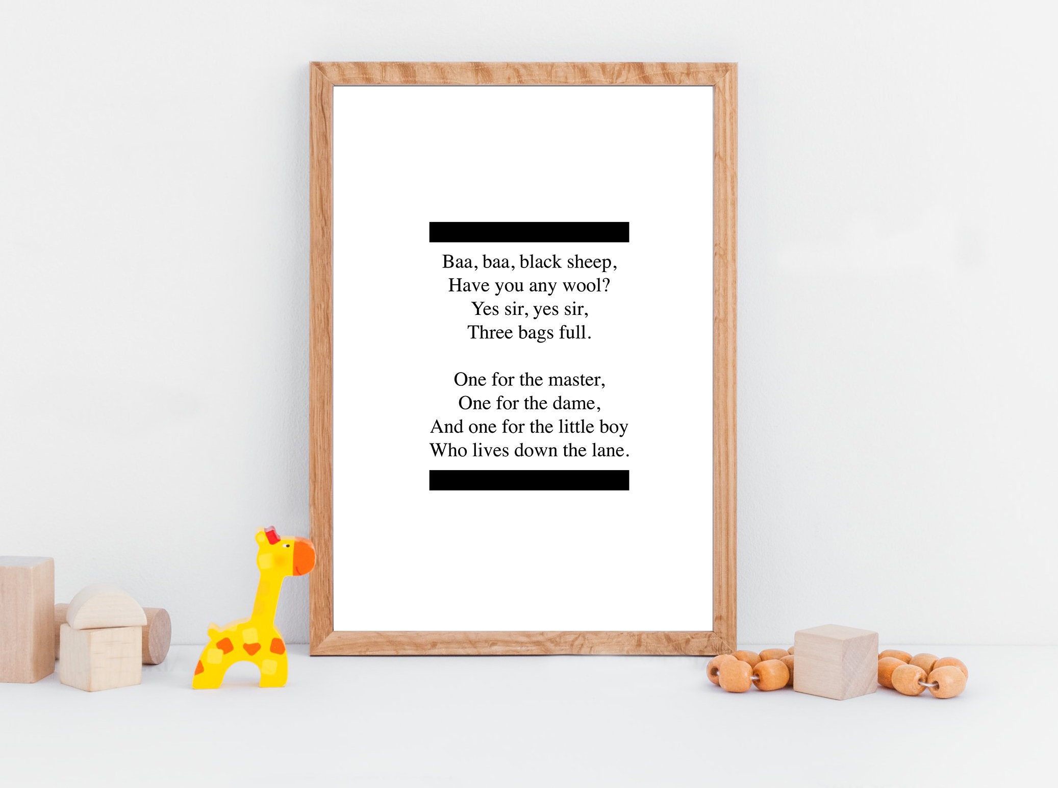 Baby Song Lyrics Set Nursery Decor Gender Neutral Nursery Etsy UK