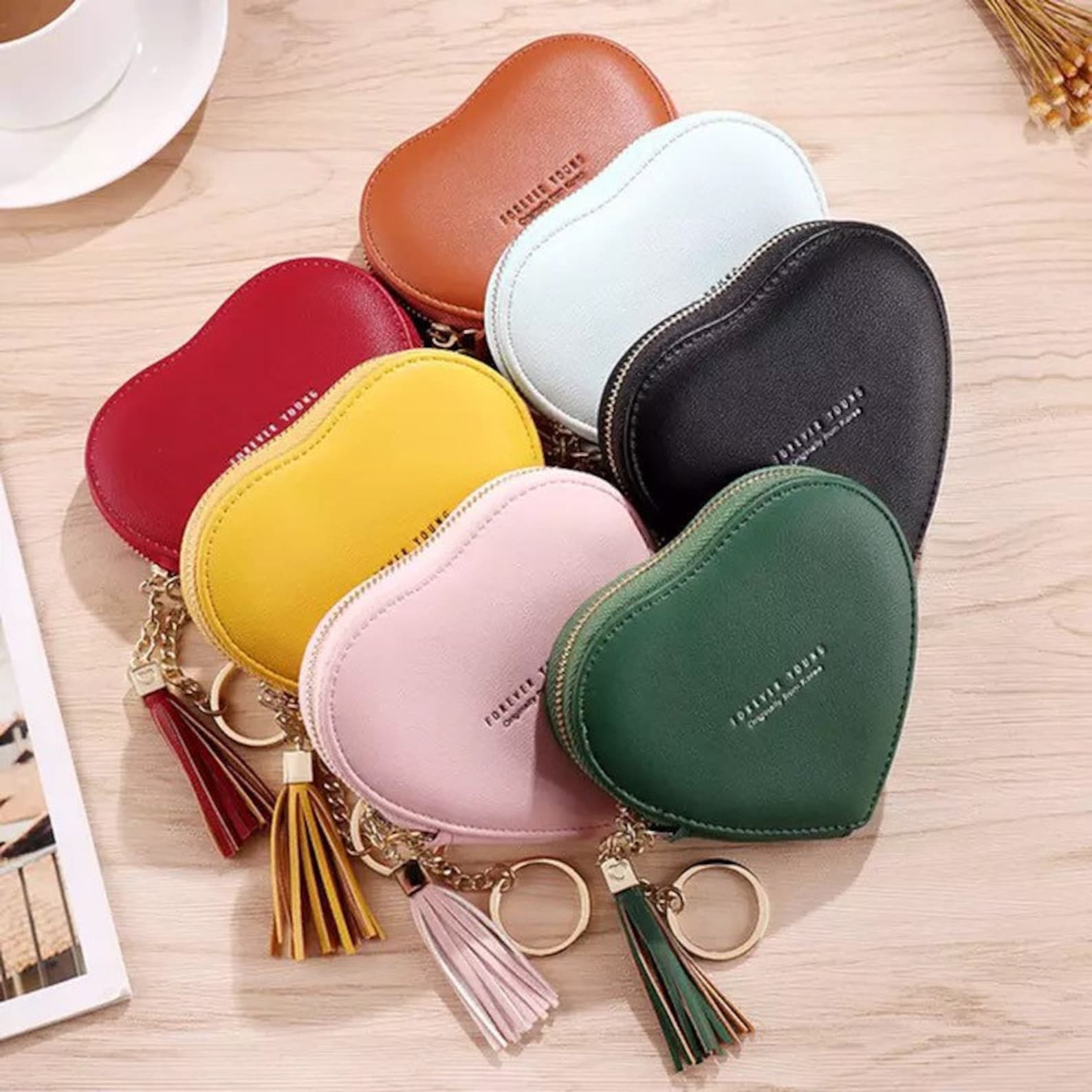 Mini Leather Coin Purse Key Chain Key Holder Wallet Key Etsy