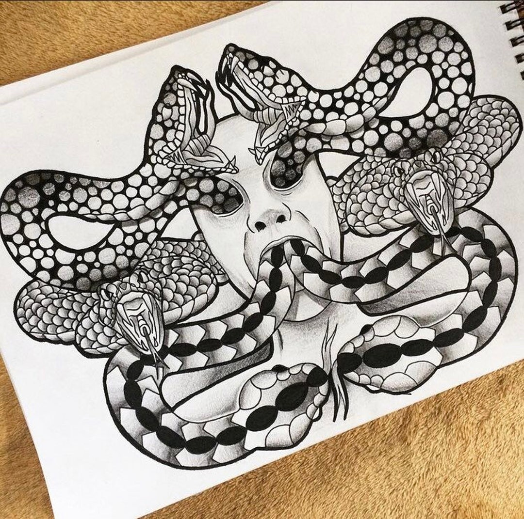 Snake cheap face drawing