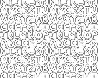 Seamless Alphabet Pattern Busy Letters Pattern Black and White Repeat Commercial Use Design Surface Pattern Detailed Print Pattern Trendy