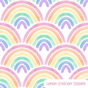 Aquarelle arc-en-ciel motif fichier joli motif coloré pétoncles motif numérique pastel motif papier peint usage commercial design mignon